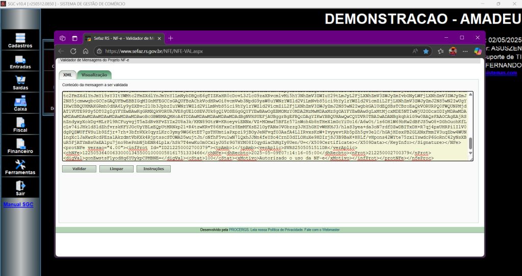 Validação de XML na Sefaz