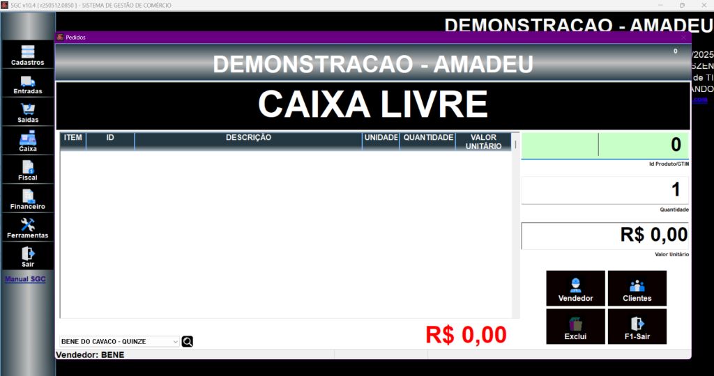 Tela Inicial de Pedidos